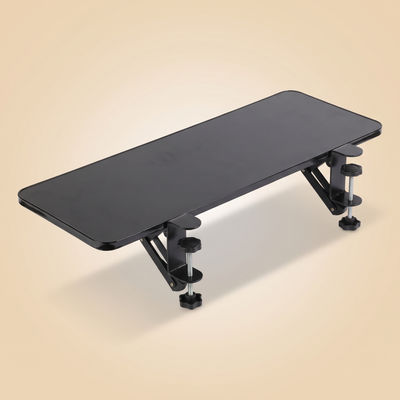 Clamp-On Foldable Desk Extender Tray