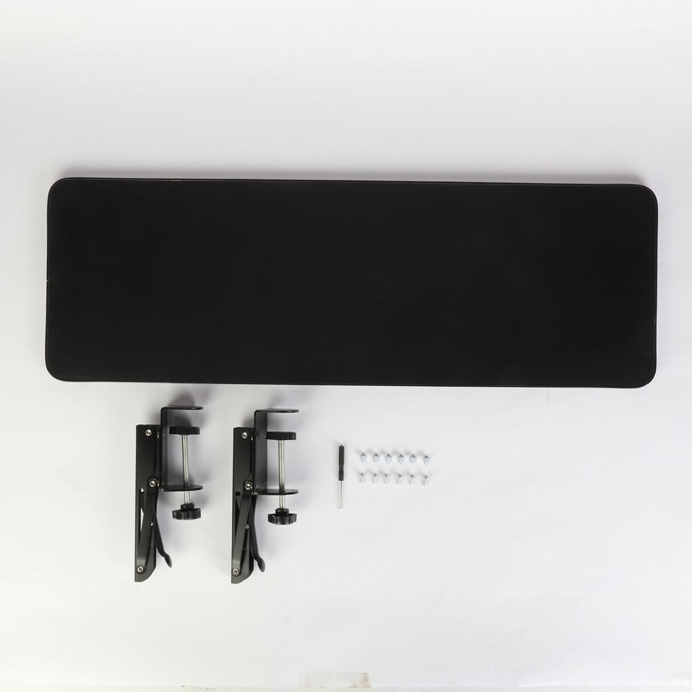 Clamp-On Foldable Desk Extender Tray