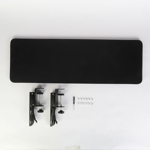 Clamp-On Foldable Desk Extender Tray