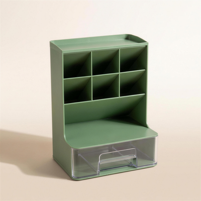 Angled Desk Organizer with Drawer