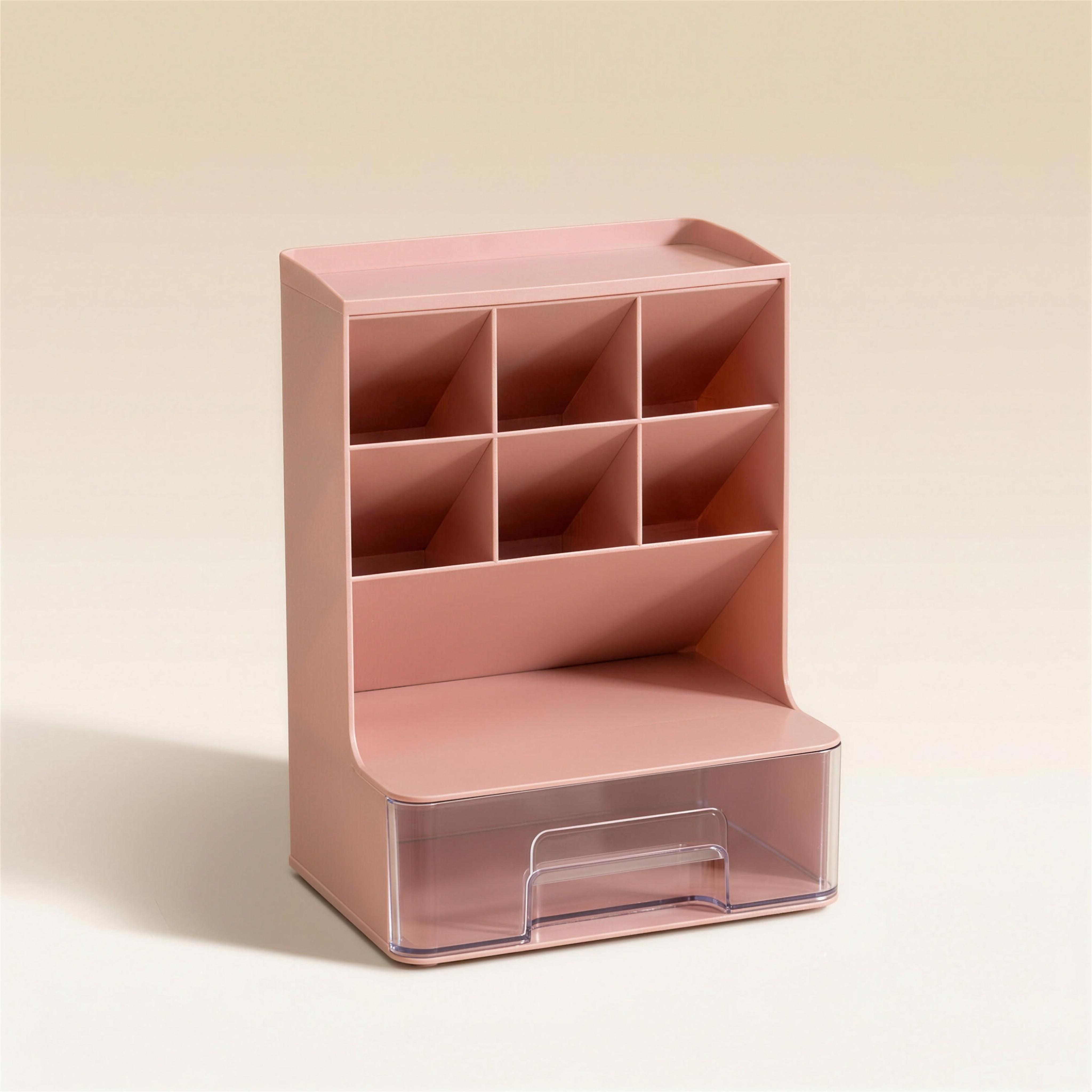Angled Desk Organizer with Drawer
