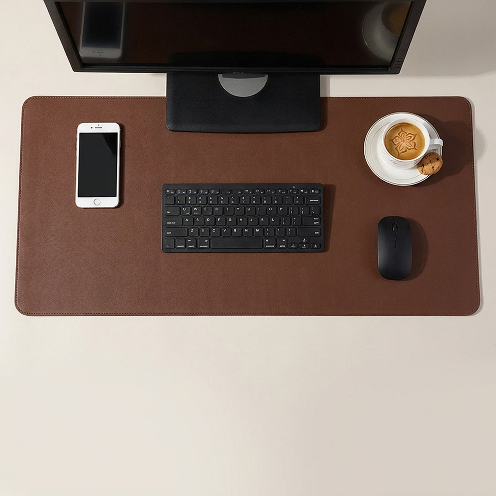 PU Leather Desk Mat & Mouse Pad