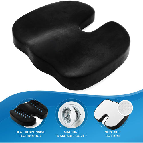 Ergonomic Memory Foam & Gel Seat Cushion