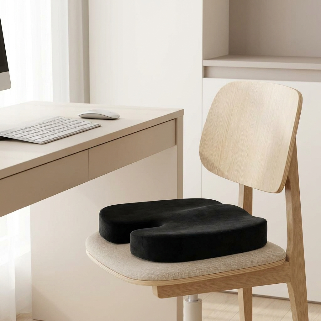 Ergonomic Memory Foam & Gel Seat Cushion