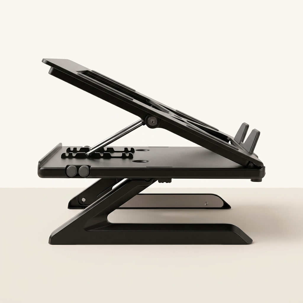 Foldable Aluminum Laptop Stand with Phone Holder