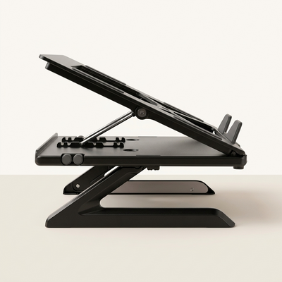 Foldable Aluminum Laptop Stand with Phone Holder