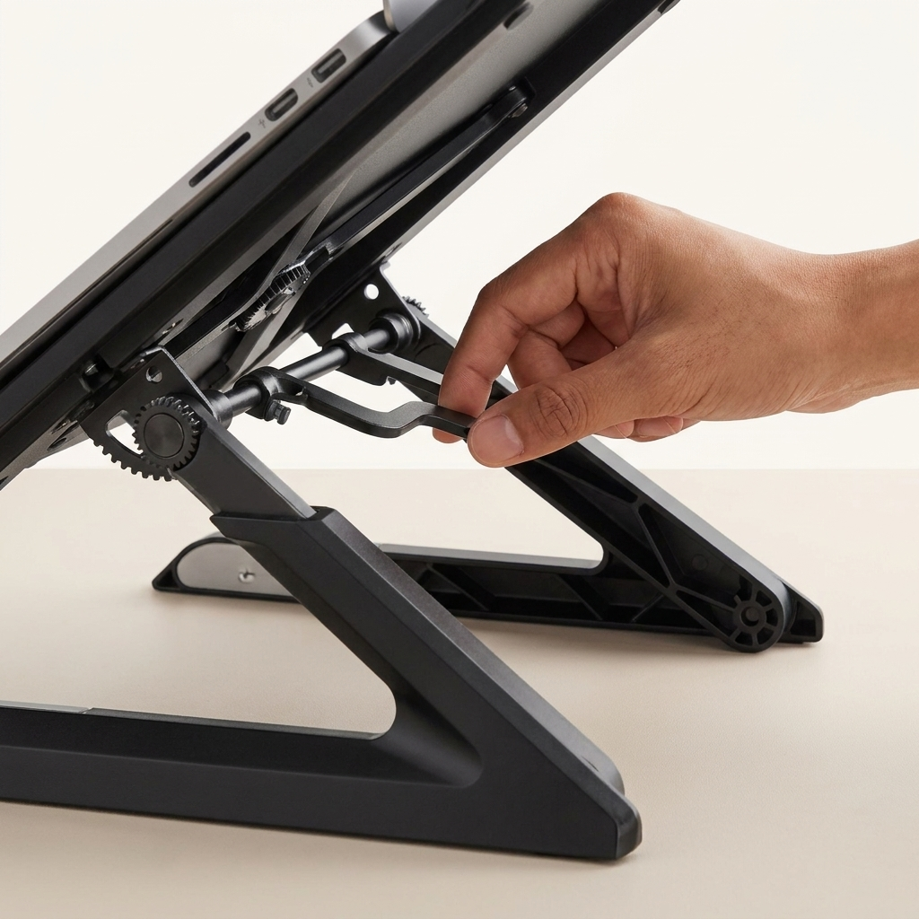 Foldable Aluminum Laptop Stand with Phone Holder