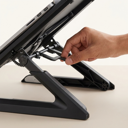 Foldable Aluminum Laptop Stand with Phone Holder